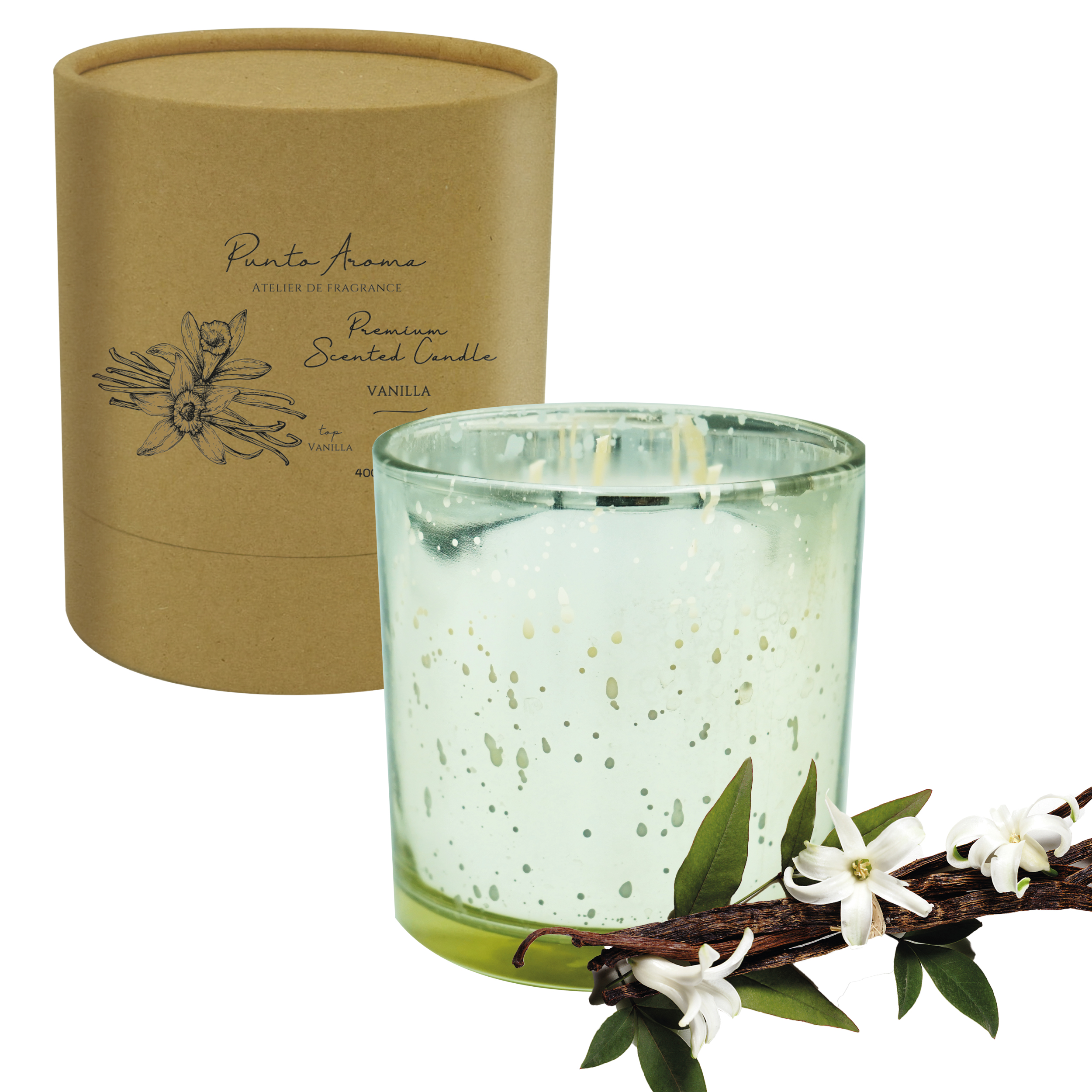 Foto 1 | Vela Aromática Aromatizante de Ambiente Punto Aroma  Contiene 1 Vela De 400g (vanilla)