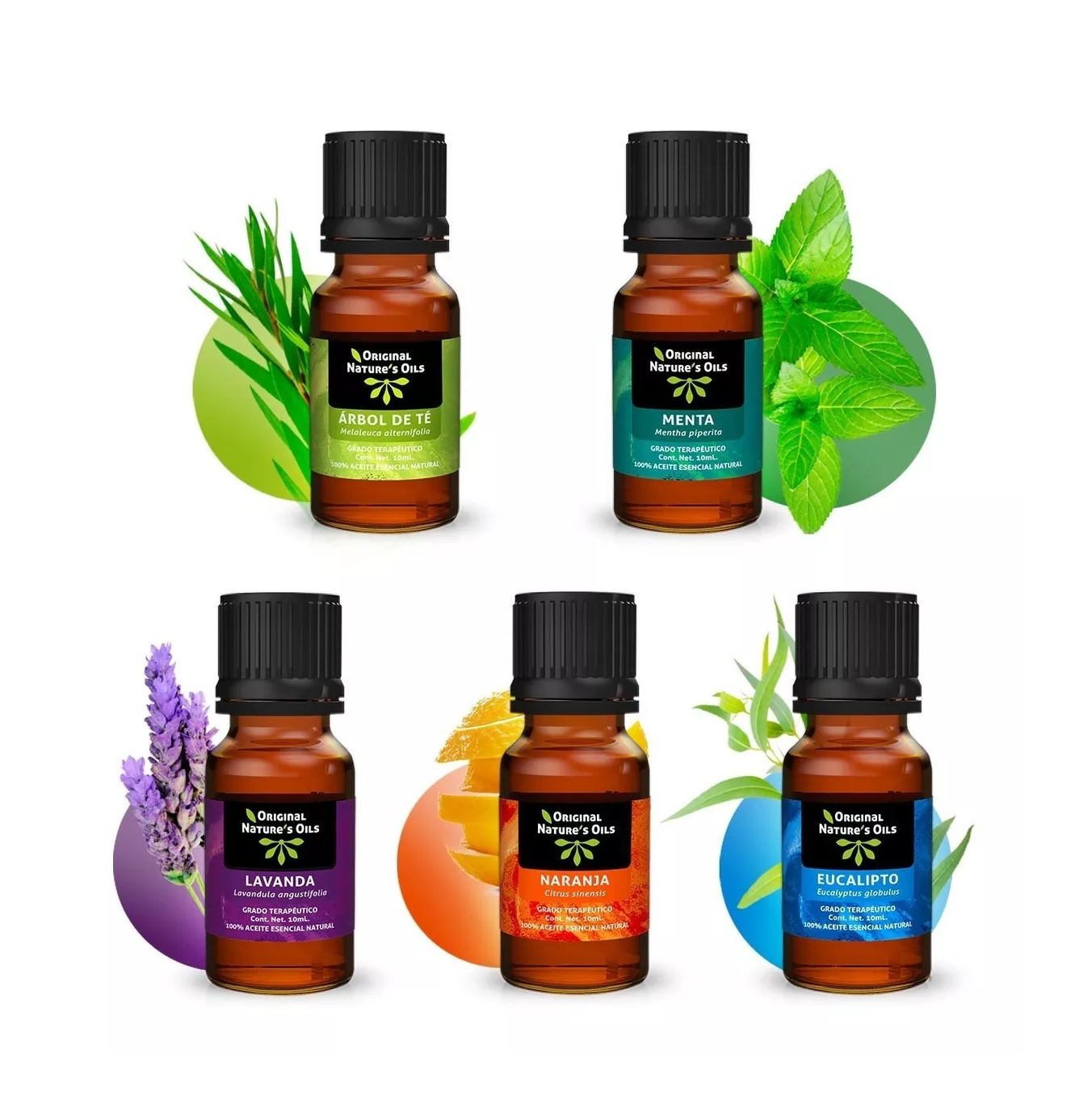 Foto 4 pulgar | Kit de 5 Aceites Esenciales NATURE para Difusor y Aromaterapia