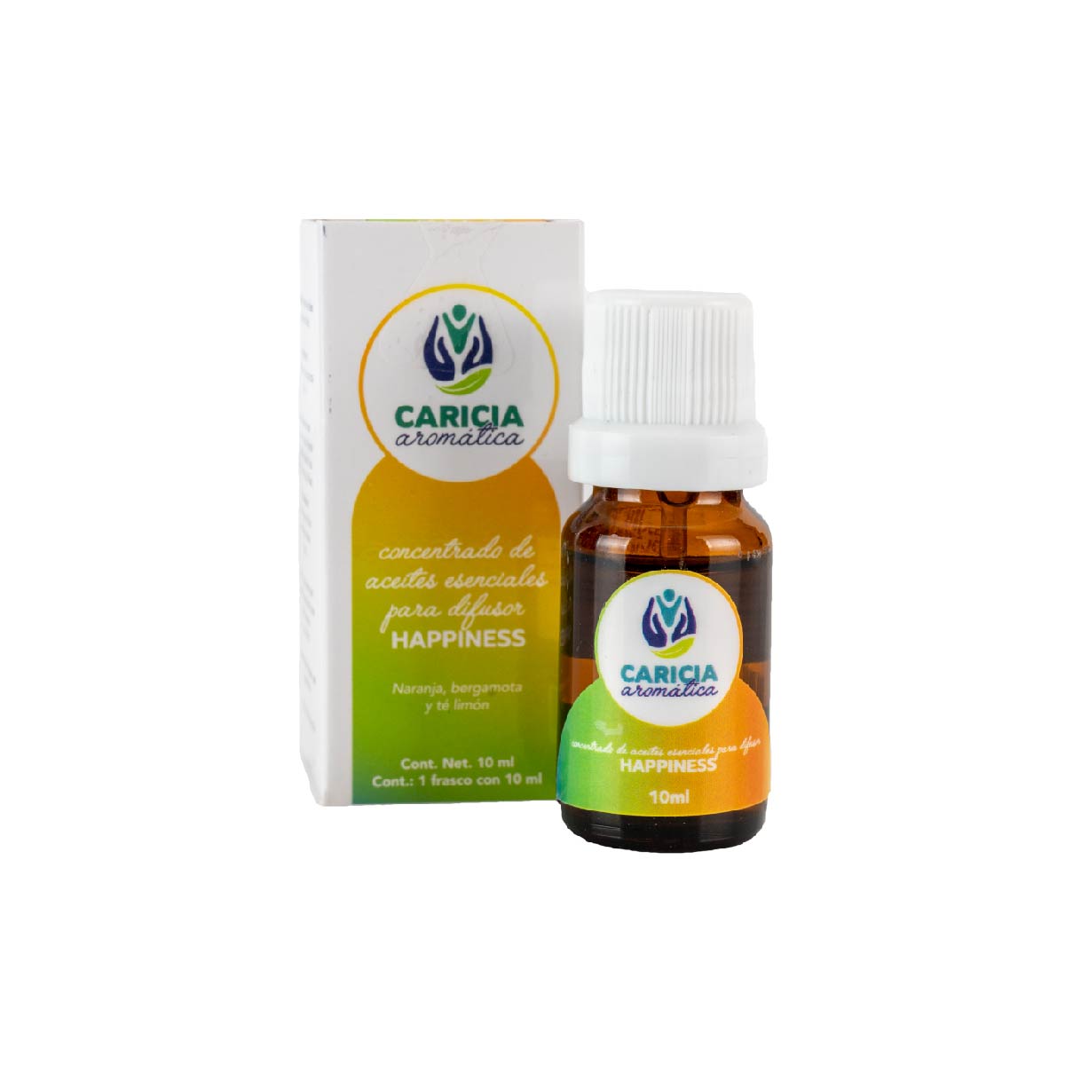 Caricia Aromática Hapiness Aceite Puro De Naranja, Bergamota Y Te De Limon 10ml