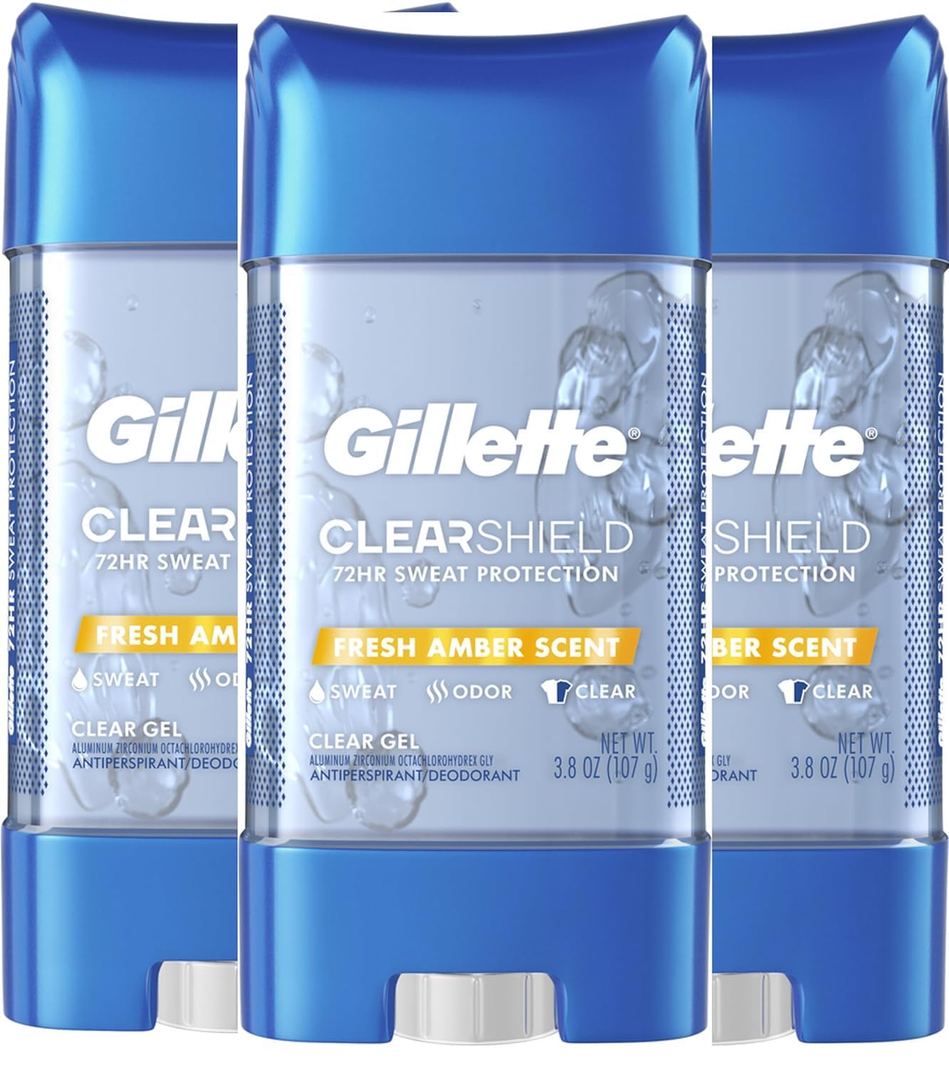 Antitranspirante Y Desodorante Gillette Clear Gel Fresh Amber 112 Ml - Venta Internacional.