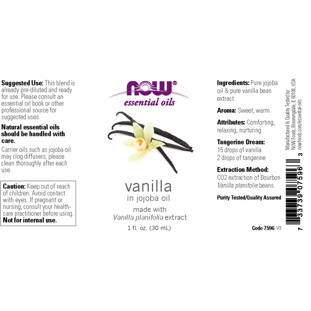 Foto 3 pulgar | Mezcla De Vainilla Essential Oil Now, Vainilla Pura En Jojoba, 30 Ml - Venta Internacional.