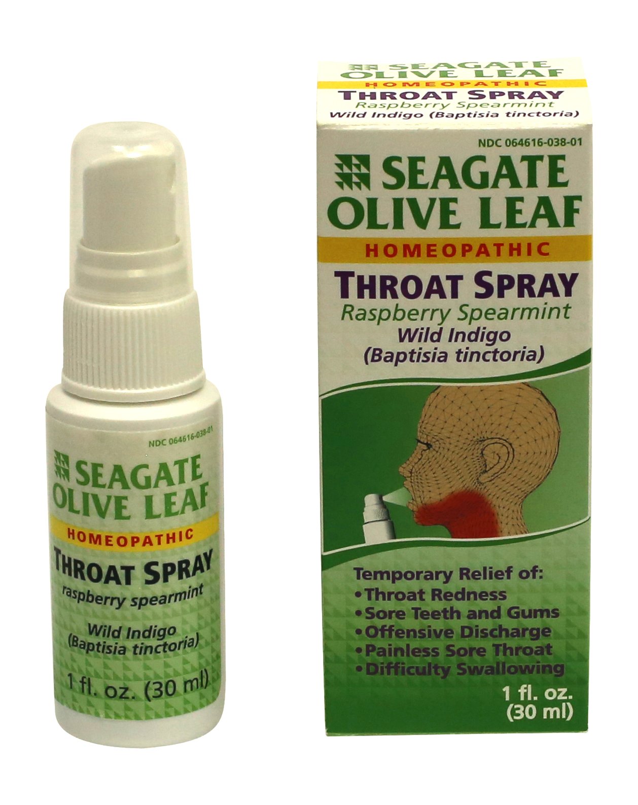 Spray Para La Garganta Seagate Products Olive Leaf, 30 Ml, Frambuesa Y Menta - Venta Internacional. $541