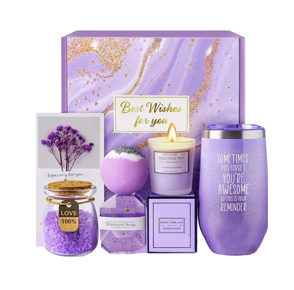 Vela Aromática Repelente Cesta De Regalo Relajante Violeta