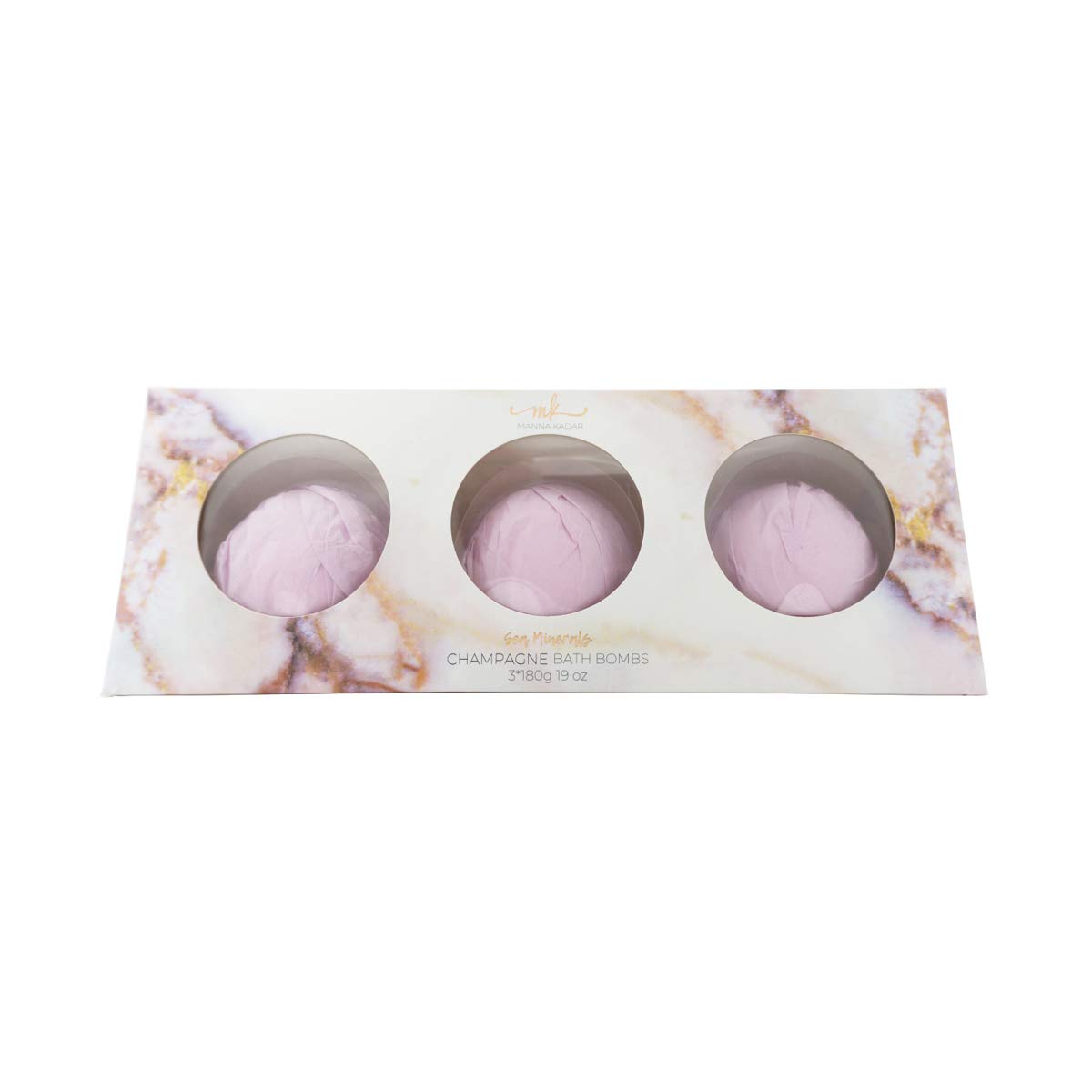 Bombas De Baño Manna Kadar Sea Minerals, Color Champán, 3 X 180 G, Color Rosa - Venta Internacional.