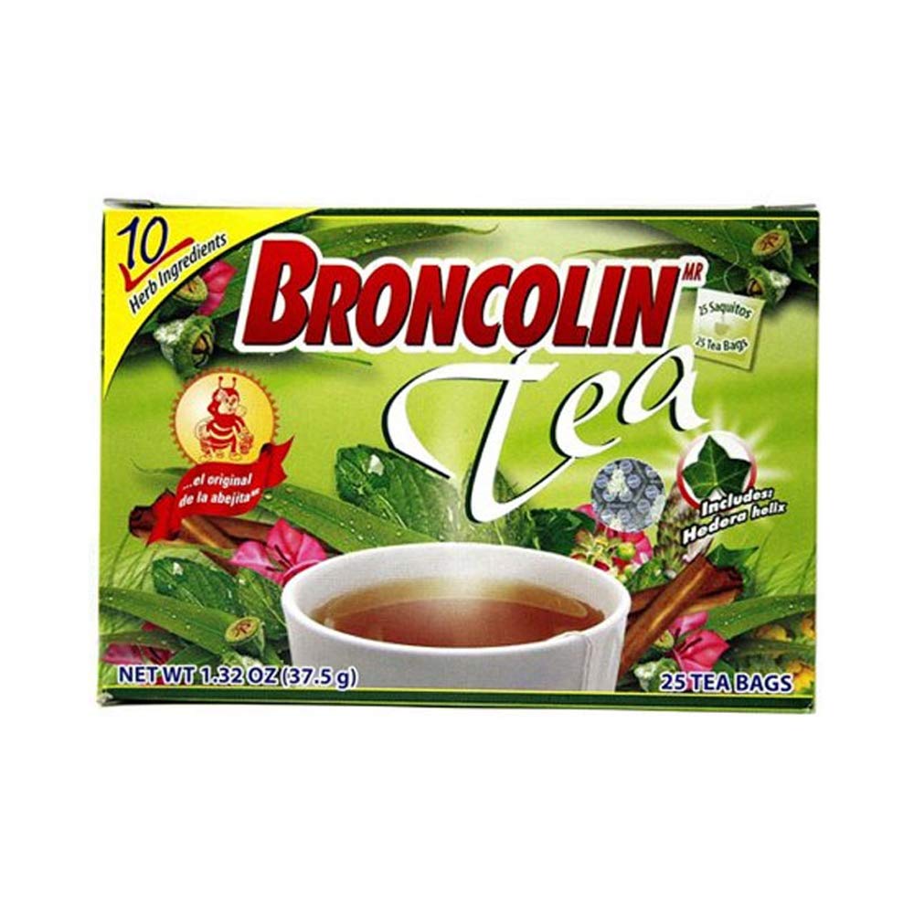 Té De Hierbas Broncolin Para Aliviar La Gripe, 25 Bolsas, 39 Ml, Eucalipto - Venta Internacional.