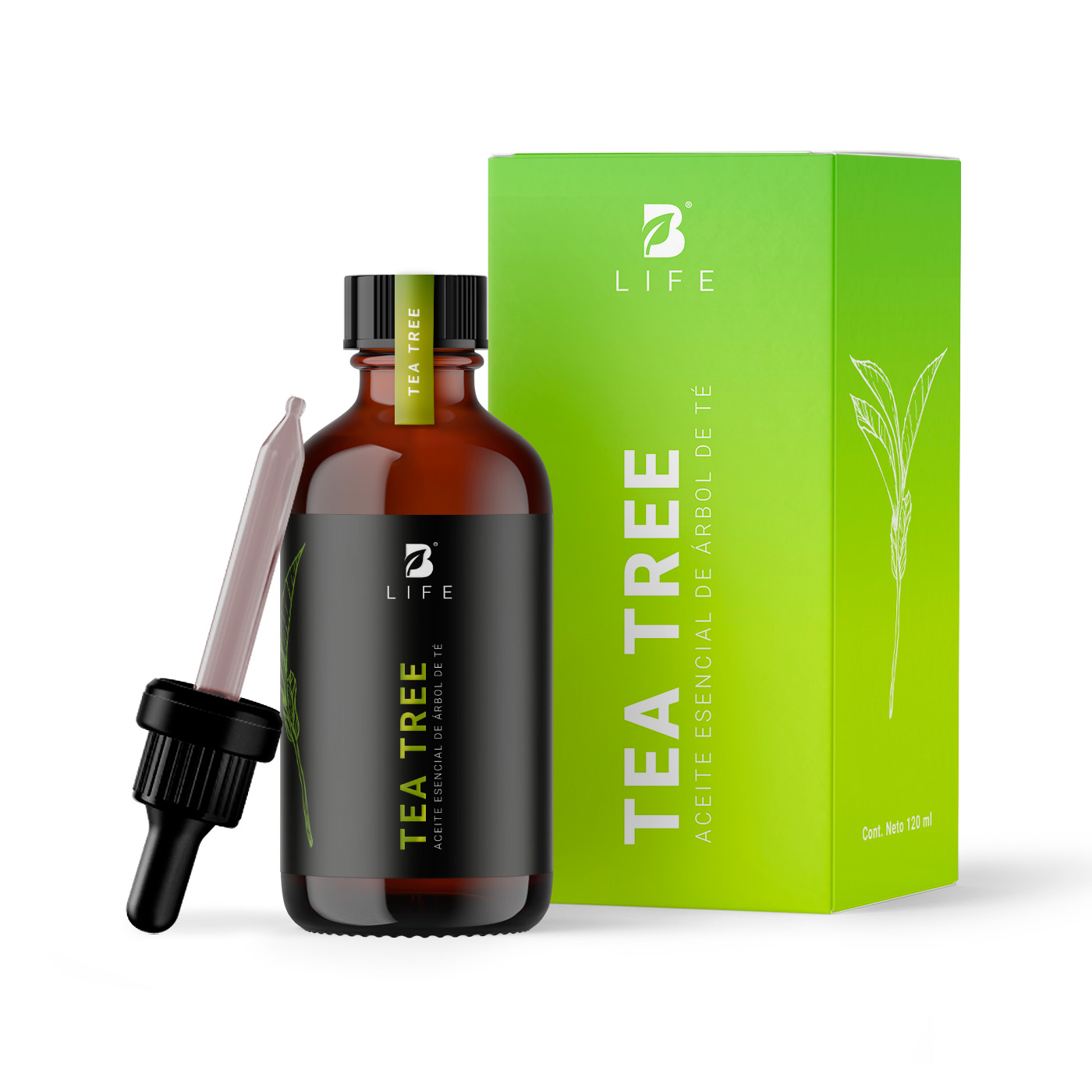 Aceite Esencial | Ingredientes Puros Y Naturales, Aromalogía De 120 Ml. Aceite Esencial Árbol De Té (tea Tree), B Life
