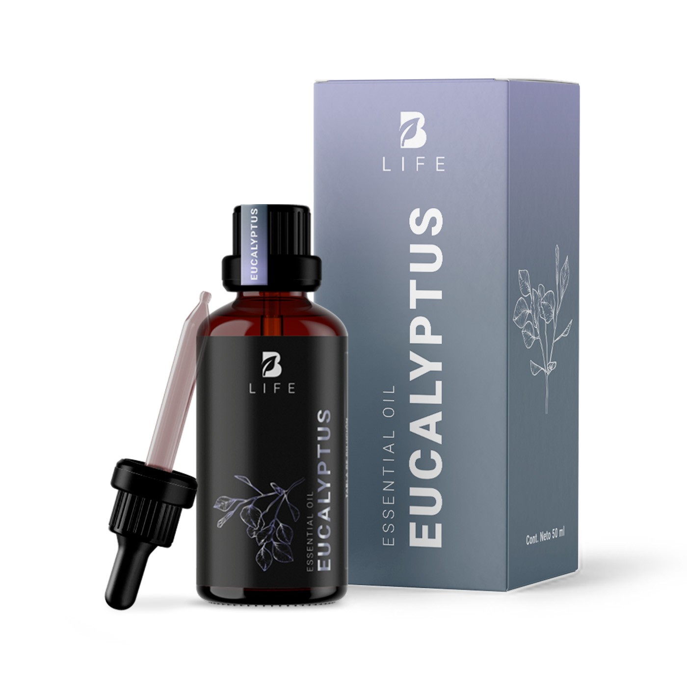 Aceite Esencial | Ingredientes Puros Y Naturales, Aromalogía De 50 Ml. Aceite Esencial Eucalipto. B Life