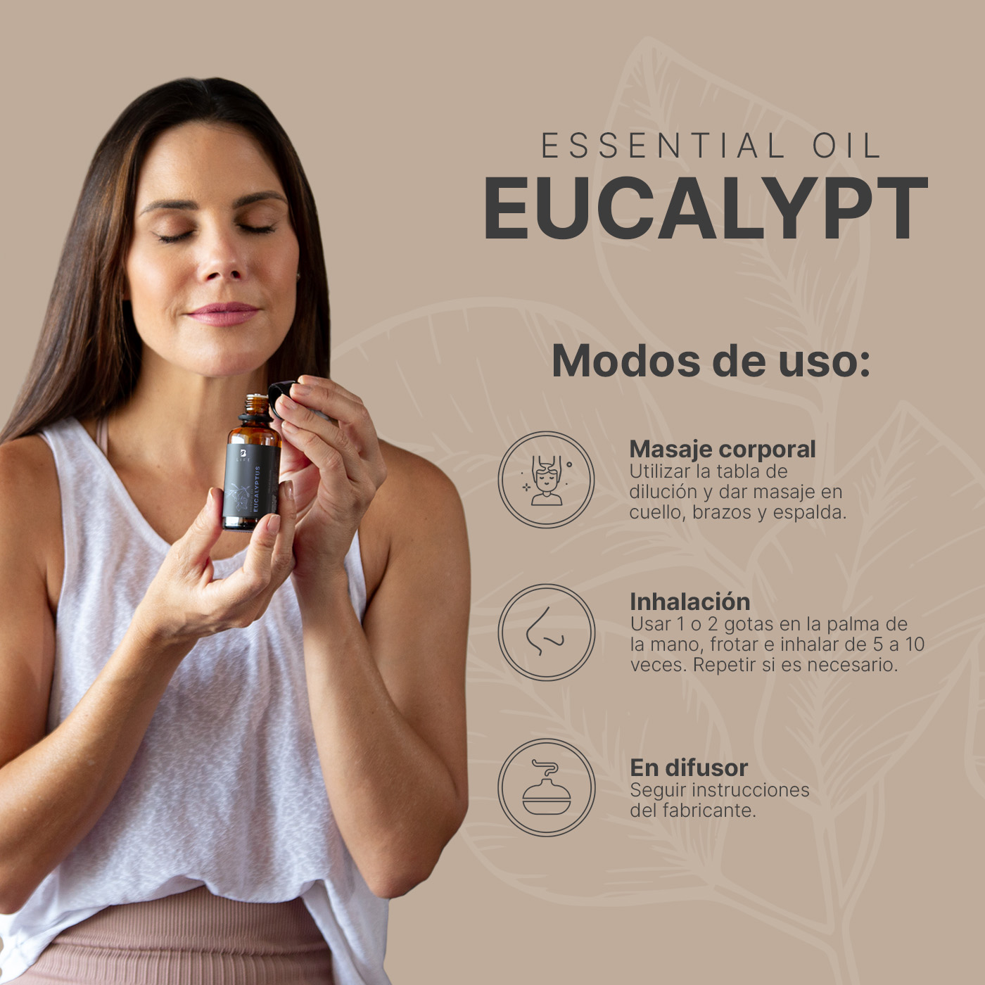 Foto 2 | Aceite Esencial | Ingredientes Puros Y Naturales, Aromalogía De 50 Ml. Aceite Esencial Eucalipto. B Life