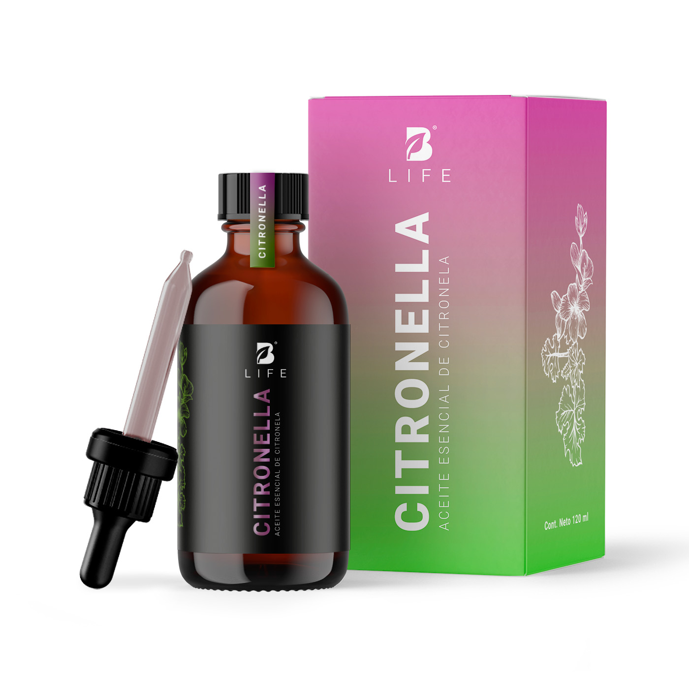 Foto 1 | Aceite Esencial | Ingredientes Puros Y Naturales, Aromalogía De 120 Ml. Aceite Esencial Citronela (citronella), B Life.