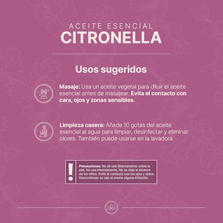 Foto 3 | Aceite Esencial | Ingredientes Puros Y Naturales, Aromalogía De 120 Ml. Aceite Esencial Citronela (citronella), B Life.
