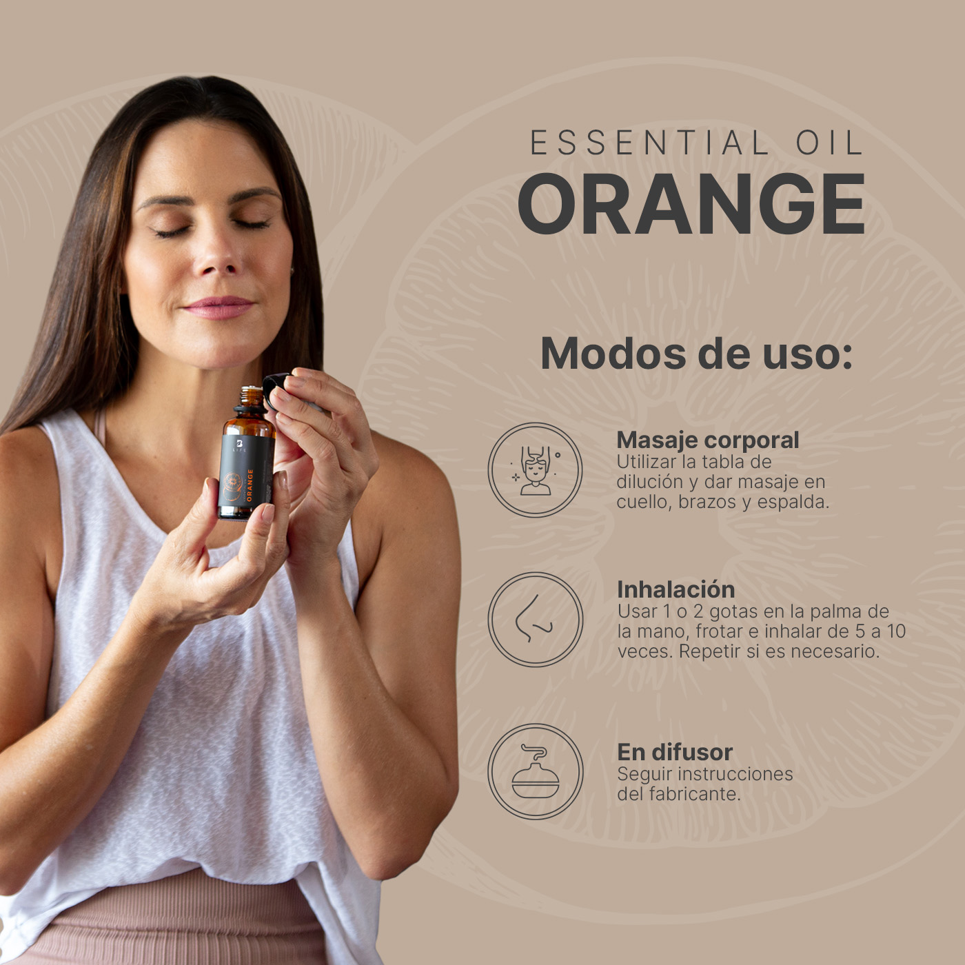 Foto 2 | Aceite Esencial B Life Orange de 50 ml