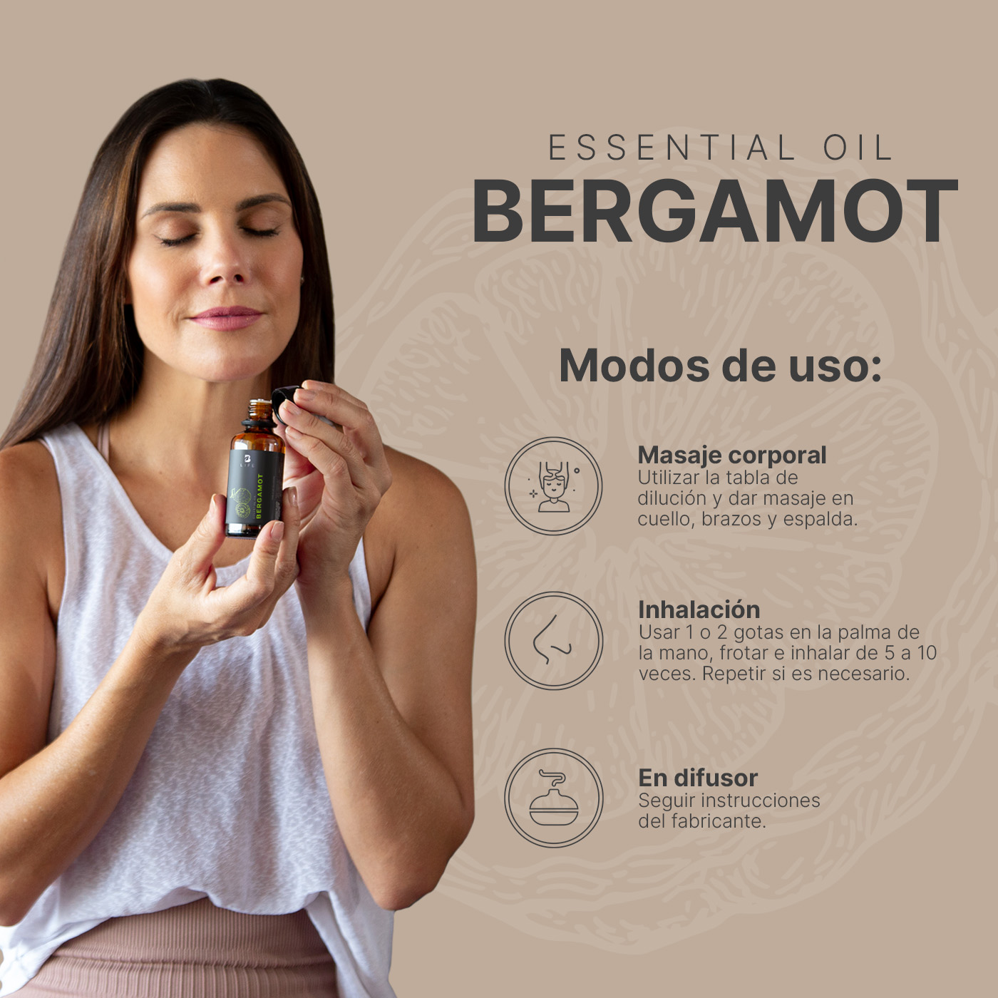 Foto 3 pulgar | Aceite Esencial B Life Bergamota de 50 ml