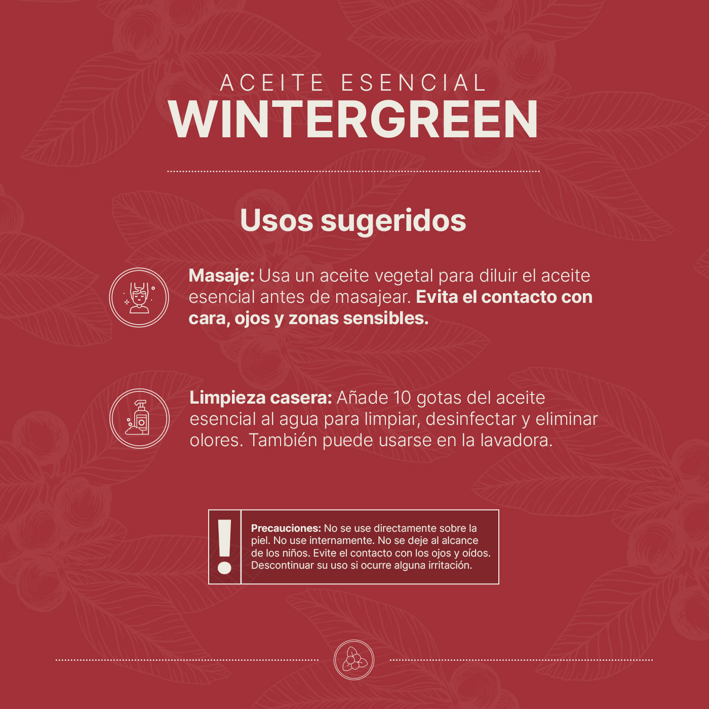 Foto 4 | Aceite Esencial | Ingredientes Puros Y Naturales, Aromalogía De 50 Ml. Aceite Esencial Gaulteria (wintergreen) B Life.