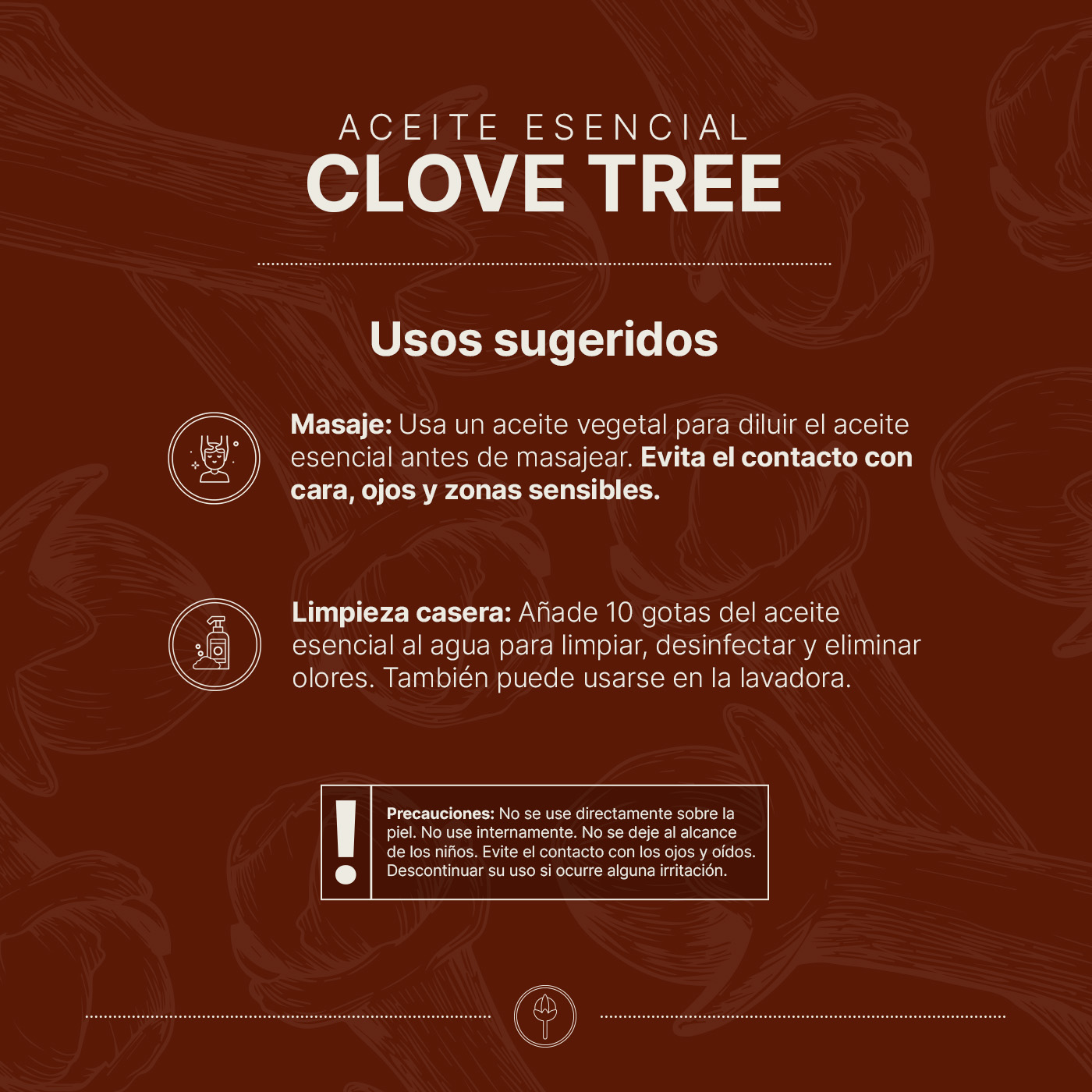 Foto 5 pulgar | Aceite Esencial | Ingredientes Puros Y Naturales De 50 Ml. Aceite Esencial Clavo (clove Tree) B Life.