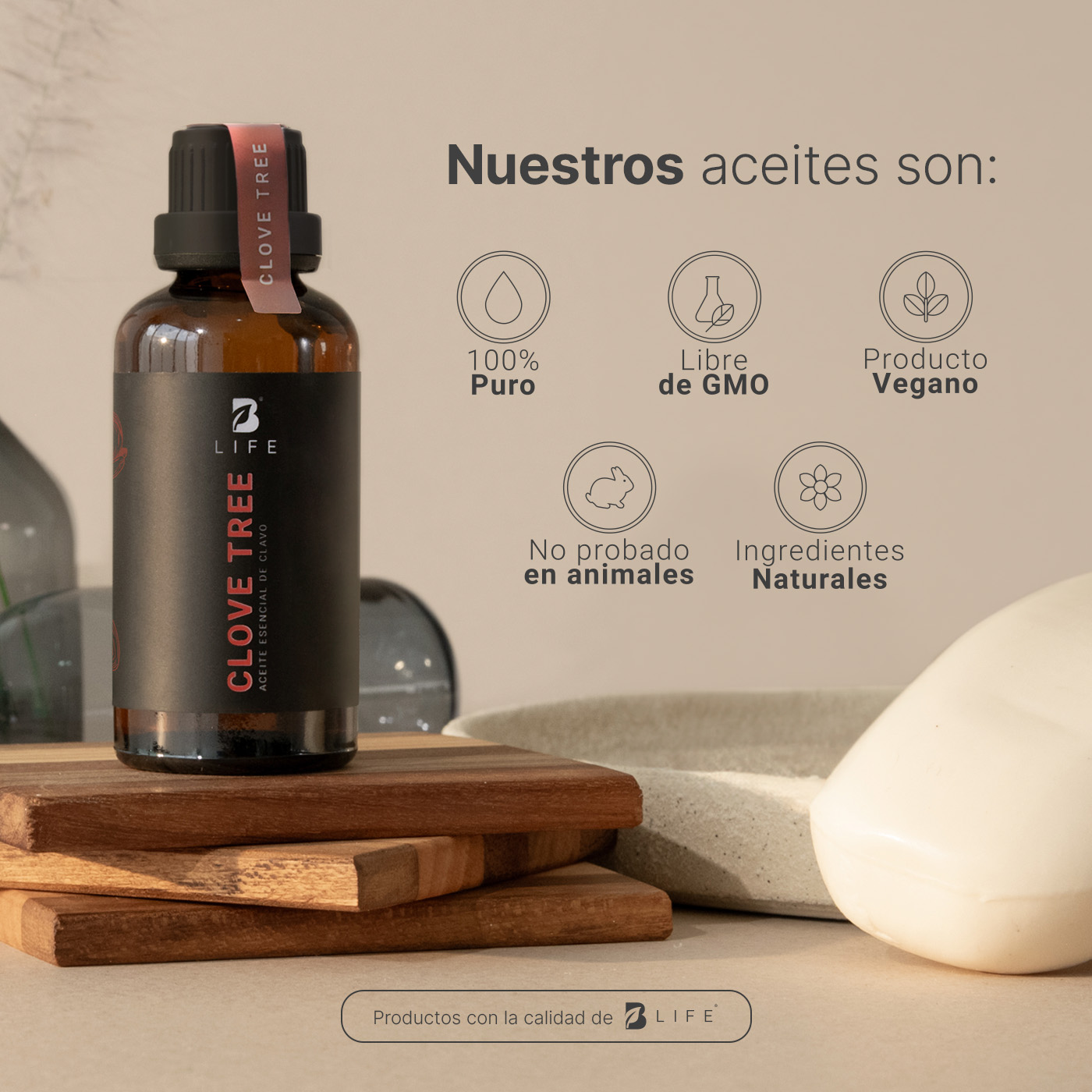 Foto 6 pulgar | Aceite Esencial | Ingredientes Puros Y Naturales De 50 Ml. Aceite Esencial Clavo (clove Tree) B Life.
