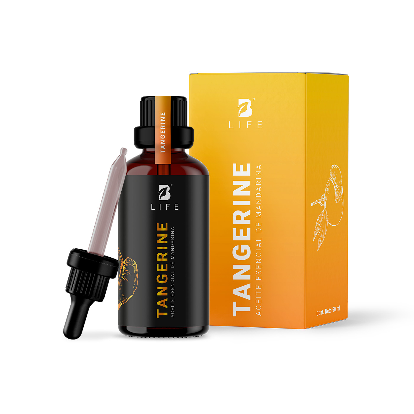Foto 2 pulgar | Aceite Esencial | Ingredientes Puros Y Naturales De 50 Ml. Aceite Esencial Mandarina (tangerine) B Life.
