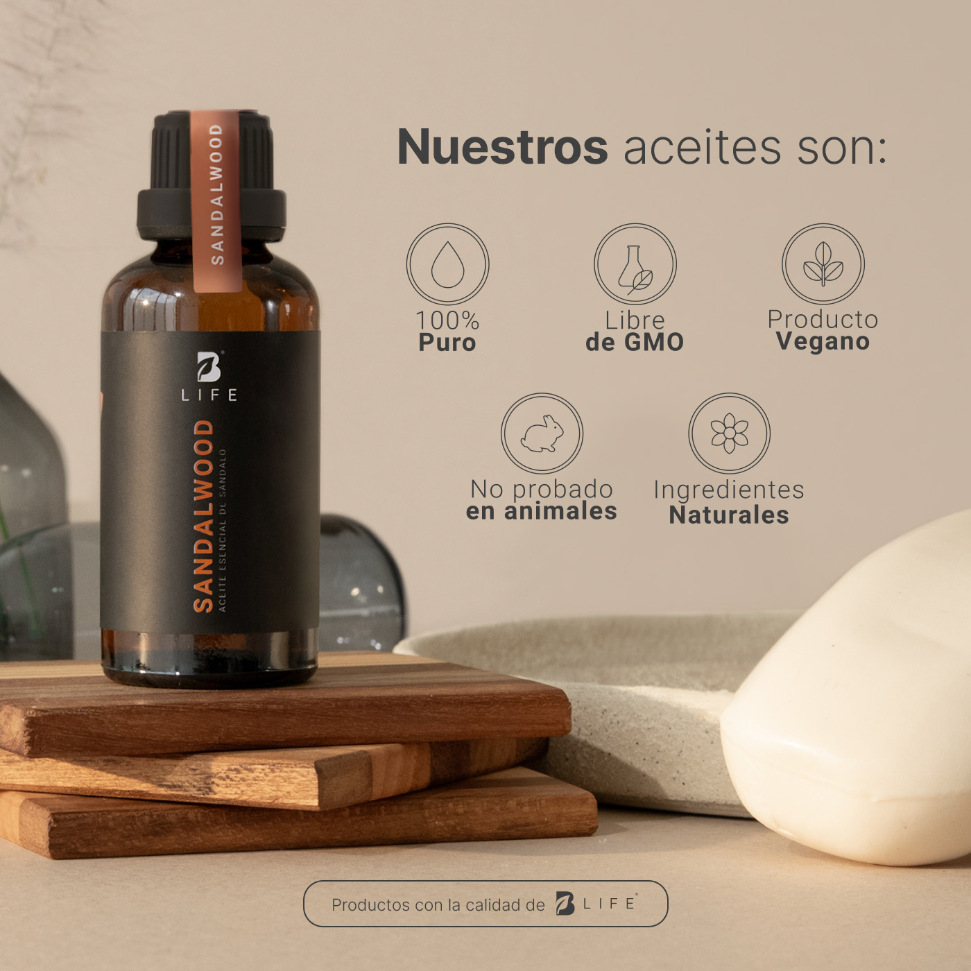 Foto 6 pulgar | Aceite Esencial de Sándalo B Life 50 ml