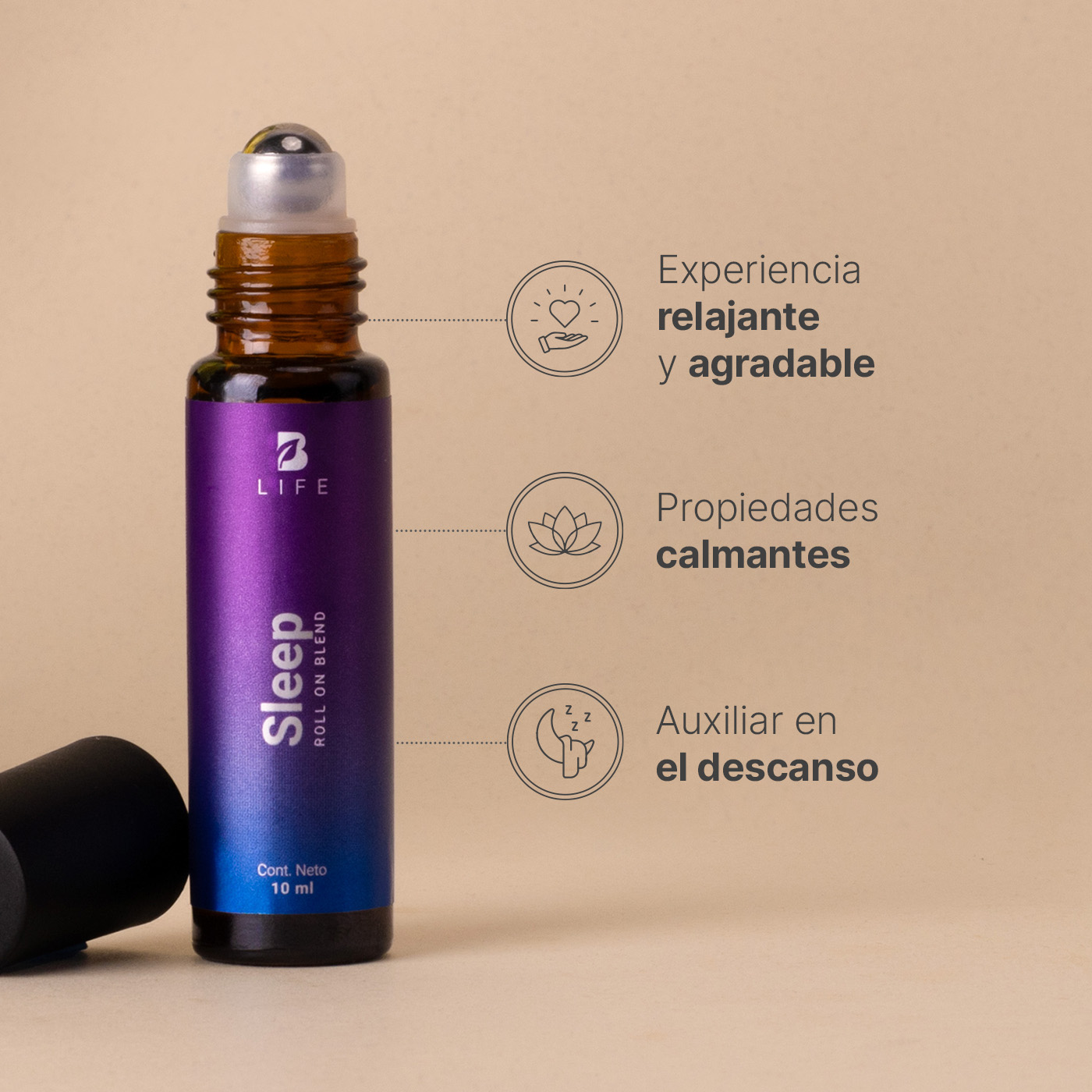 Foto 6 pulgar | Kit De 3 Roll On Corporales De 10 Ml. Aceites Esenciales Auxiliares En El Descanso. Roll On Sleep B Life