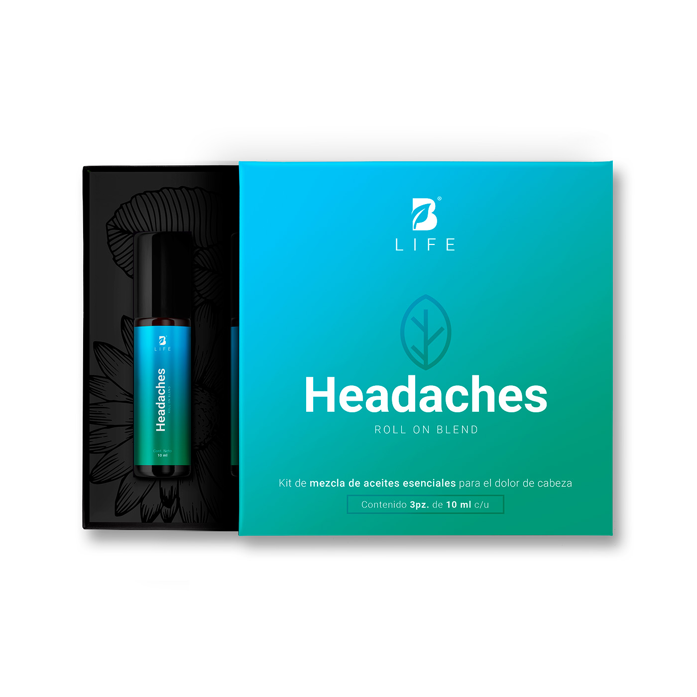 Foto 1 | Kit De 3 Roll On Corporales De 10 Ml. Aceites Esenciales Auxiliares Para Una Calma Reconfortante. Roll On Headaches B