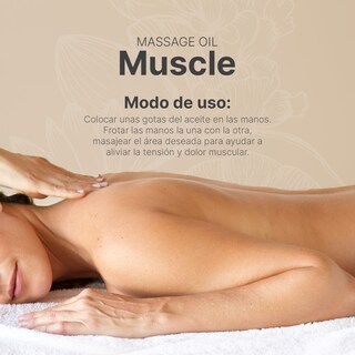 Foto 2 | Aceite Corporal De 800ml (27 Oz) . Mezcla De Aceites Naturales Para Masaje Muscular. Muscle Massage Oil. B Life.