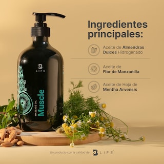 Foto 4 | Aceite Corporal De 800ml (27 Oz) . Mezcla De Aceites Naturales Para Masaje Muscular. Muscle Massage Oil. B Life.
