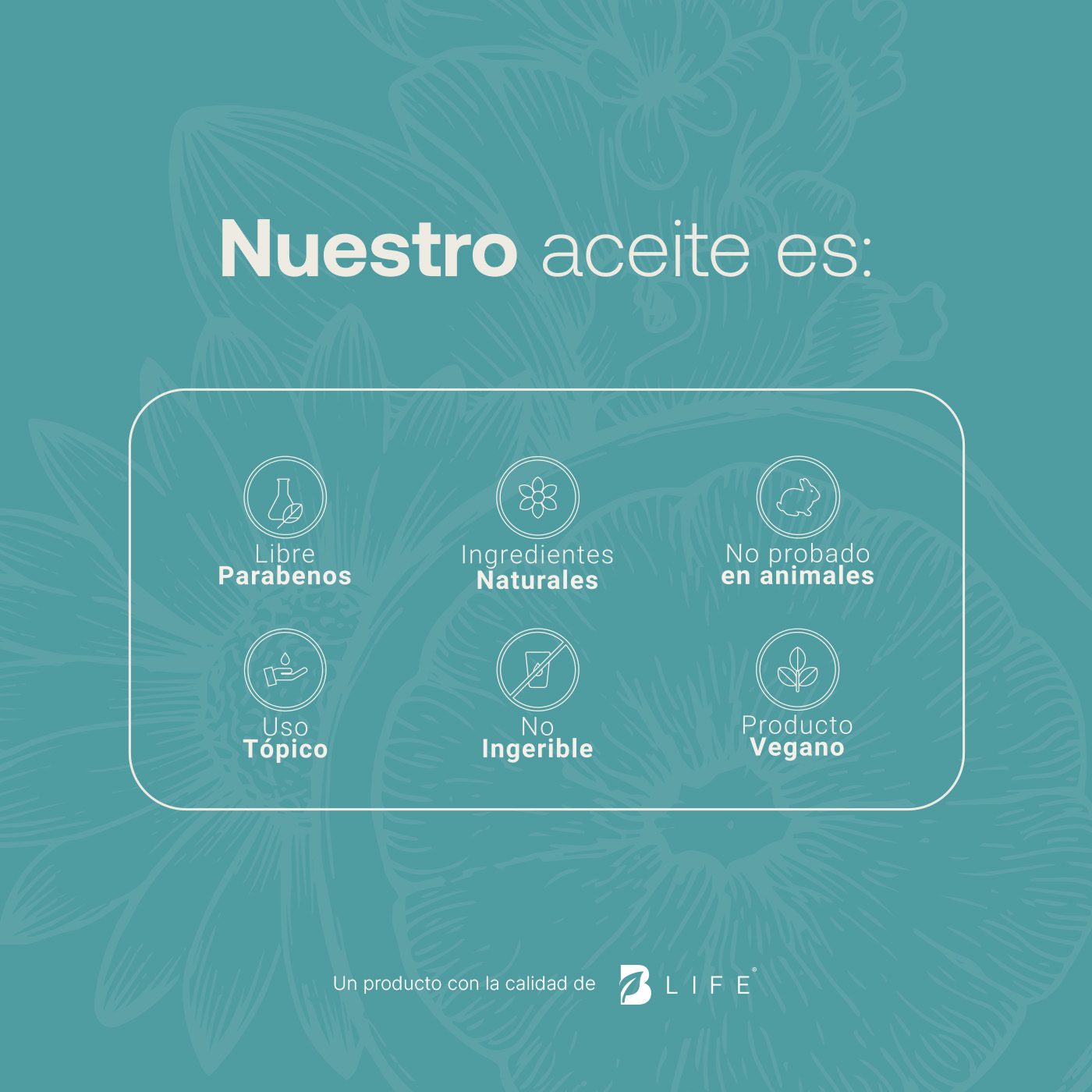 Foto 5 | Aceite Corporal De 800ml (27 Oz) . Mezcla De Aceites Naturales Para Masaje Muscular. Muscle Massage Oil. B Life.