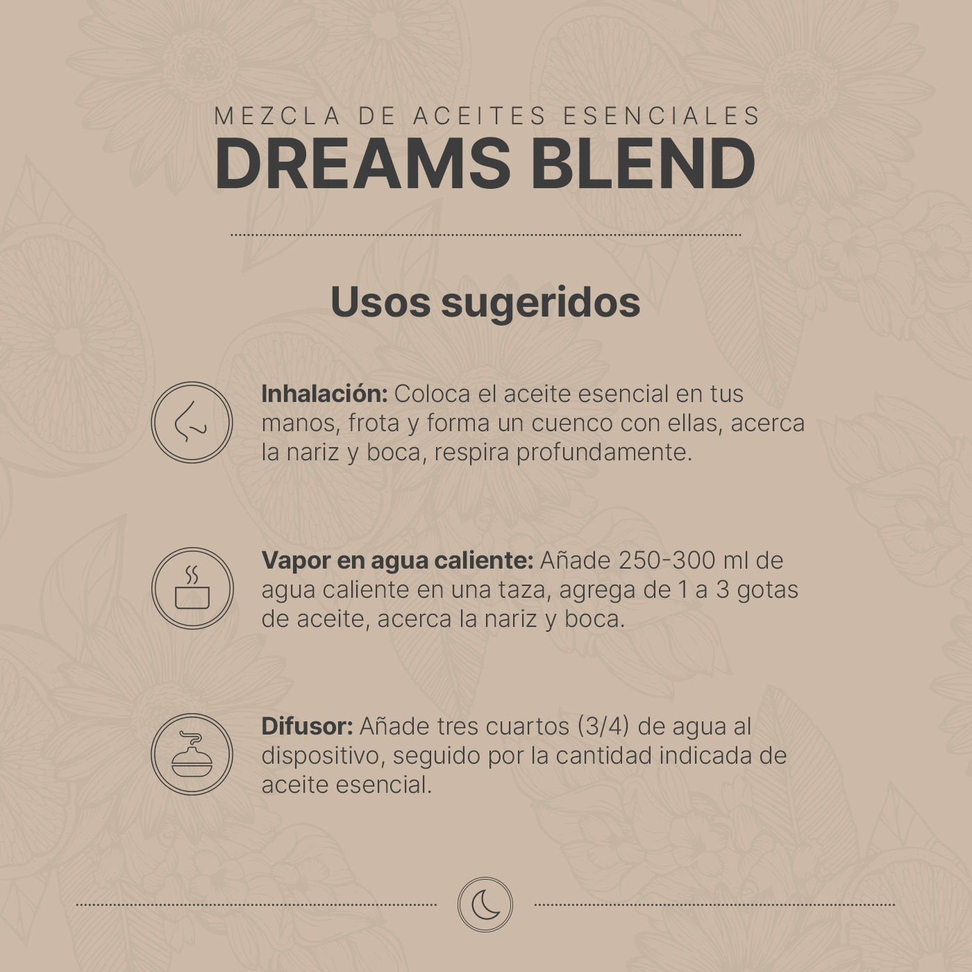 Foto 4 pulgar | Aceite Esencial 100% Puro Y Natural | Aromalogía Auxiliar Para Dormir | Mezcla De Aceites De 50 Ml. Dreams