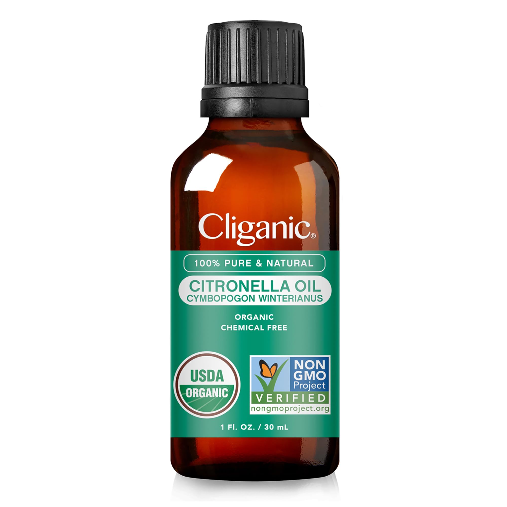 Foto 2 pulgar | Aceite Esencial De Citronela Orgánica Cliganic 30 Ml Para Difusor - Venta Internacional.
