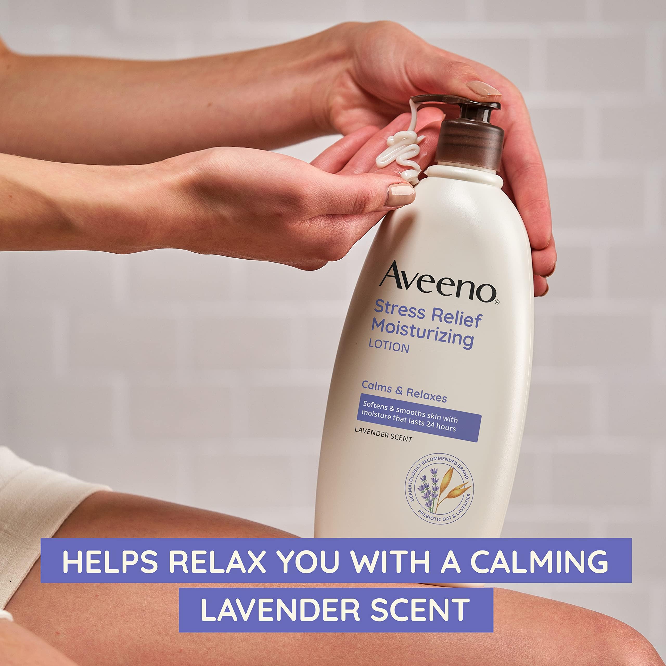 Foto 3 pulgar | Loción Corporal Aveeno Stress Relief Hidratante 540 Ml (paquete De 3) - Venta Internacional.