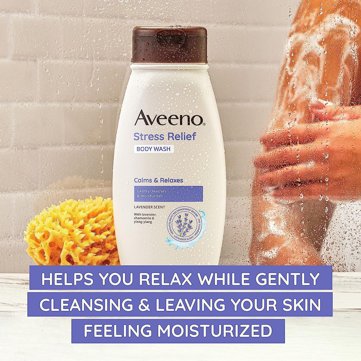 Foto 4 pulgar | Gel De Baño Aveeno Stress Relief Calma Y Relaja 530 Ml - Venta Internacional.