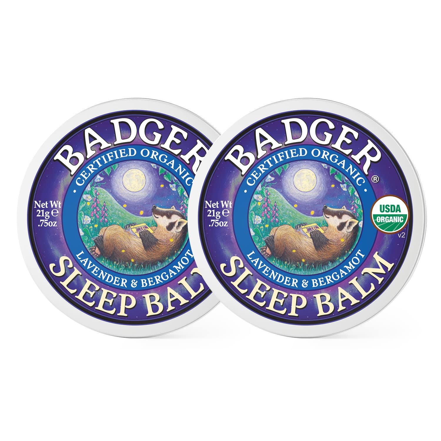 Bálsamo Para Dormir Badger, Aceite Esencial Orgánico, Aromaterapia, 22 Ml, Paquete De 2 - Venta Internacional.
