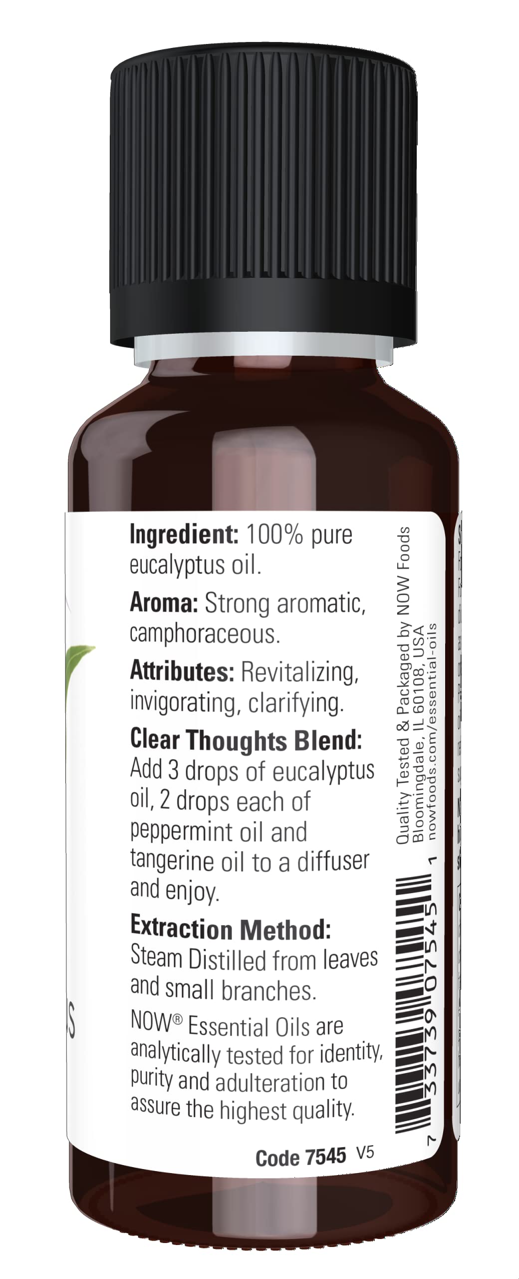 Foto 3 pulgar | Aceite Esencial Now De Eucalipto, 30 Ml, 100% Puro, Vegano, Destilado Al Vapor - Venta Internacional.