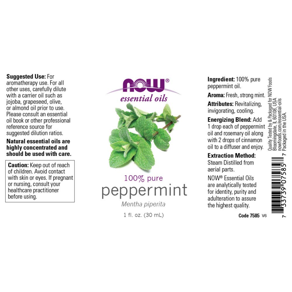 Foto 3 pulgar | Aceite Esencial Now Foods Peppermint 30 Ml 100% Puro Vegano - Venta Internacional.