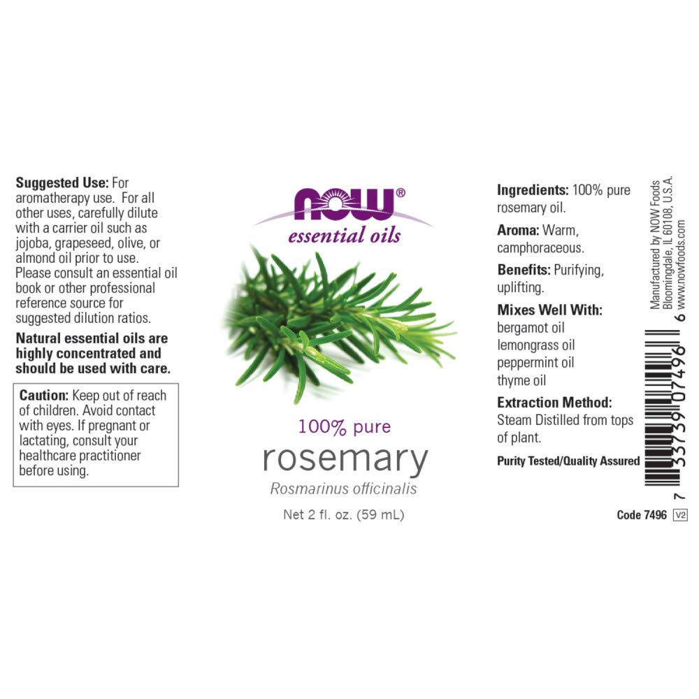Foto 3 pulgar | Aceite Esencial Now Foods Rosemary 60 Ml - Venta Internacional.