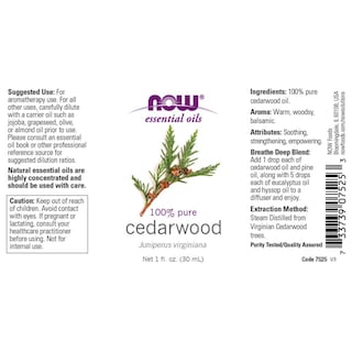Foto 2 | Aceite Esencial Now Foods Cedarwood 30 Ml - Venta Internacional.