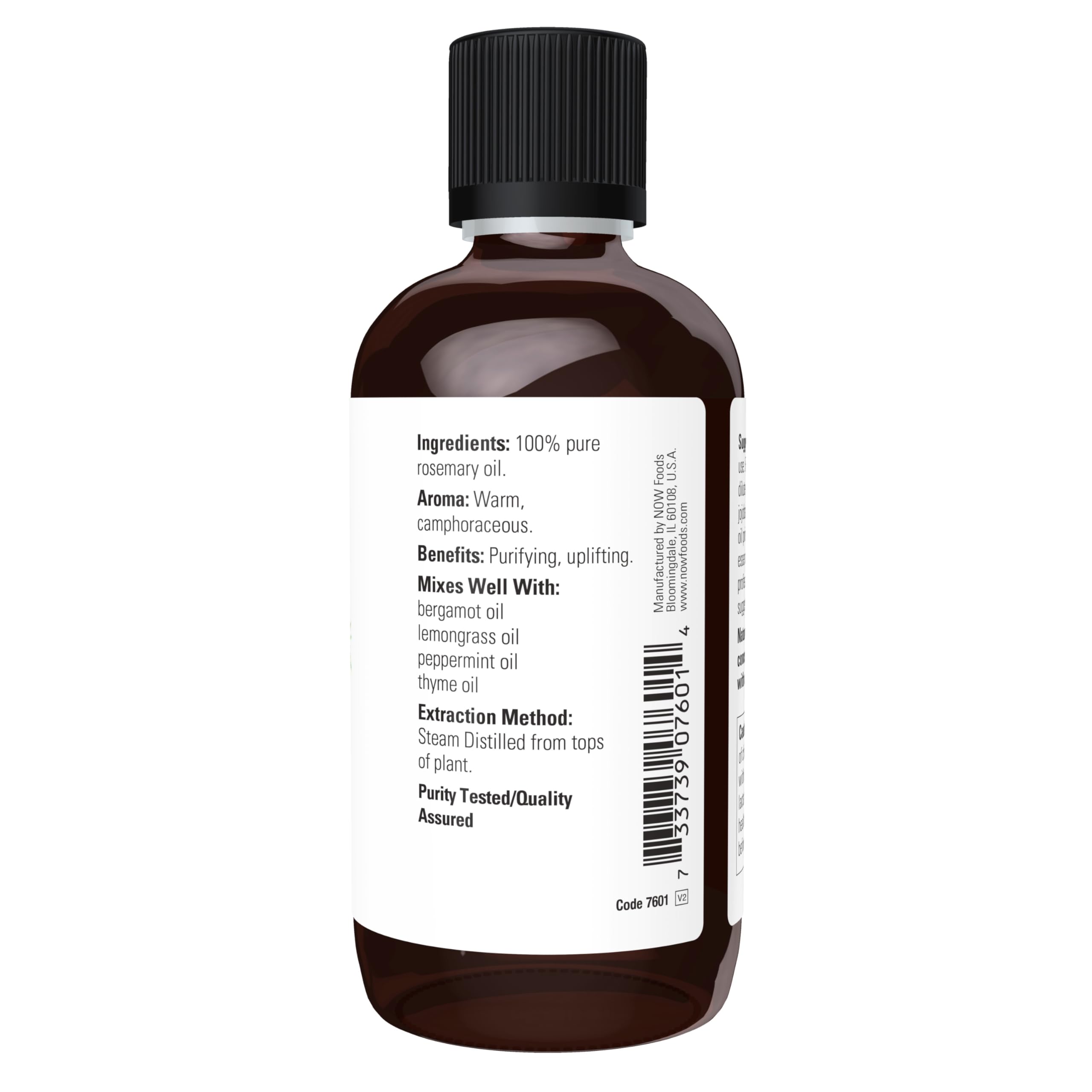 Foto 4 pulgar | Aceite Esencial Now Foods De Romero 100% Puro, 120 Ml - Venta Internacional.