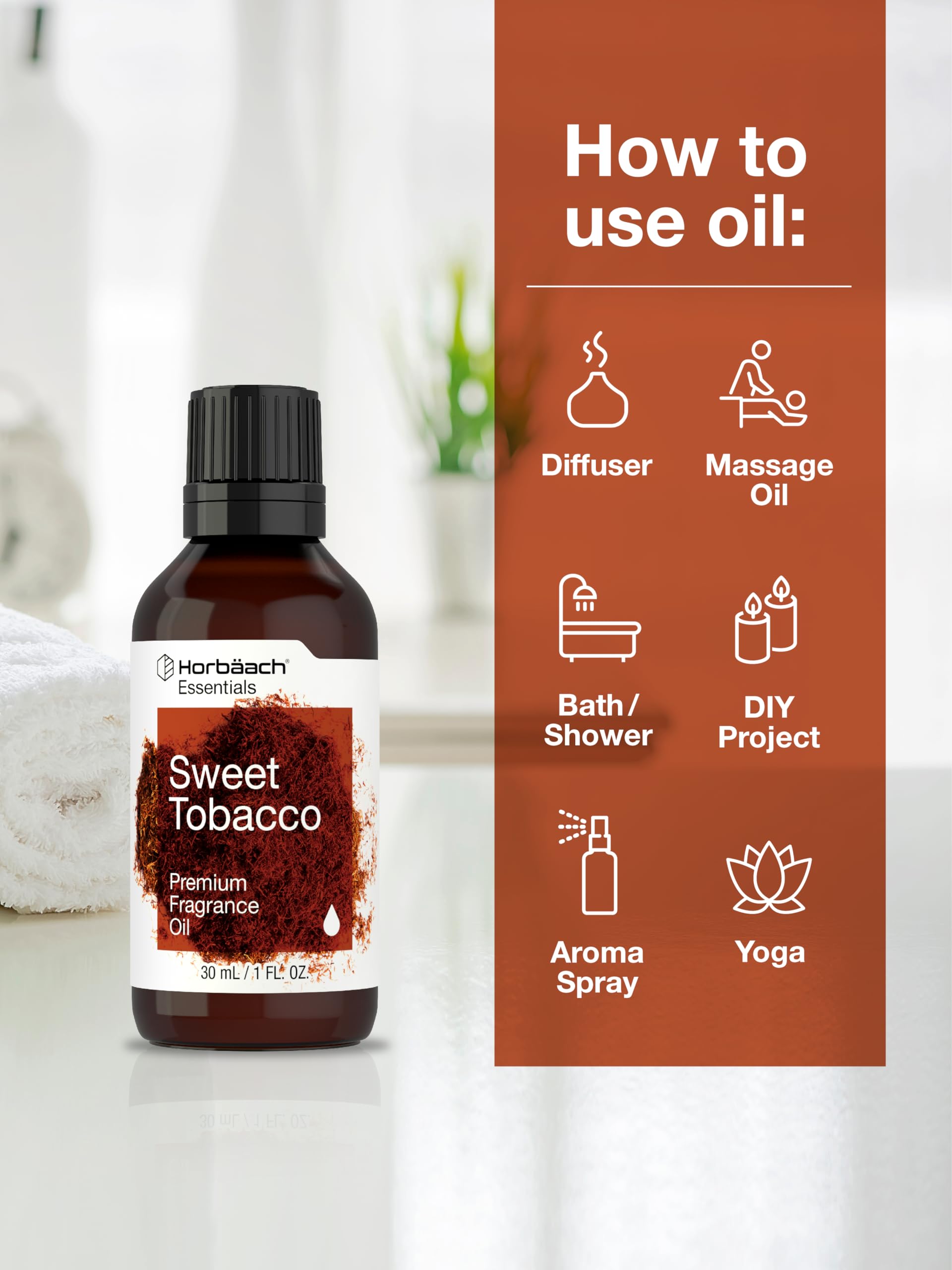 Foto 4 pulgar | Aceite Aromático Horbäach Sweet Tobacco 30 Ml Para Difusores - Venta Internacional.