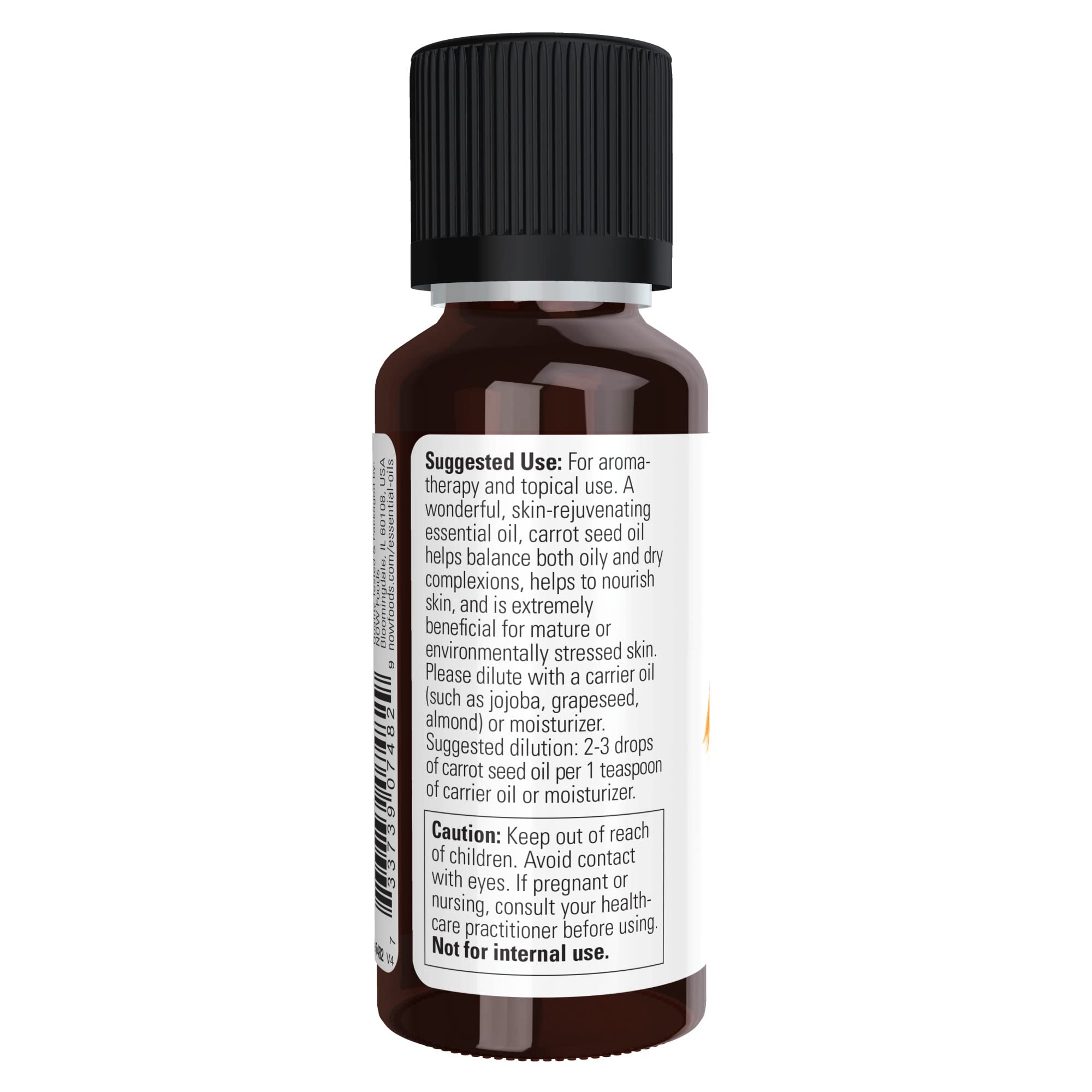 Foto 4 pulgar | Aceite Esencial Now Foods De Semillas De Zanahoria, 30 Ml, 100% Vegano Puro - Venta Internacional.
