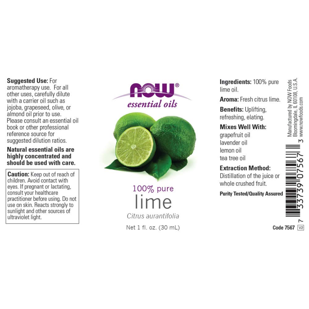 Foto 2 | Aceite Esencial Now Foods Lime, 30 Ml, 100% Puro Y Sin Diluir - Venta Internacional.