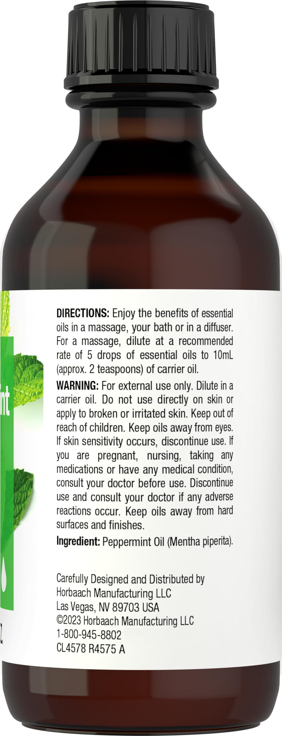 Foto 3 pulgar | Aceite Esencial Horbäach Peppermint 60 Ml Puro Para Aromaterapia - Venta Internacional.
