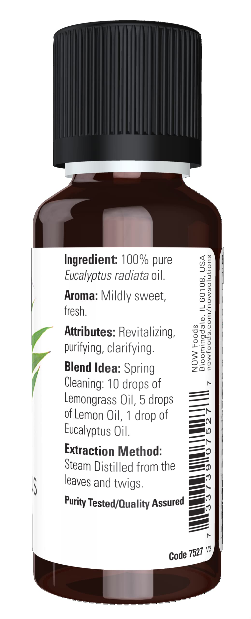 Foto 3 pulgar | Aceite Esencial Now Foods Eucalyptus Radiata, 30 Ml, 100% Puro - Venta Internacional.