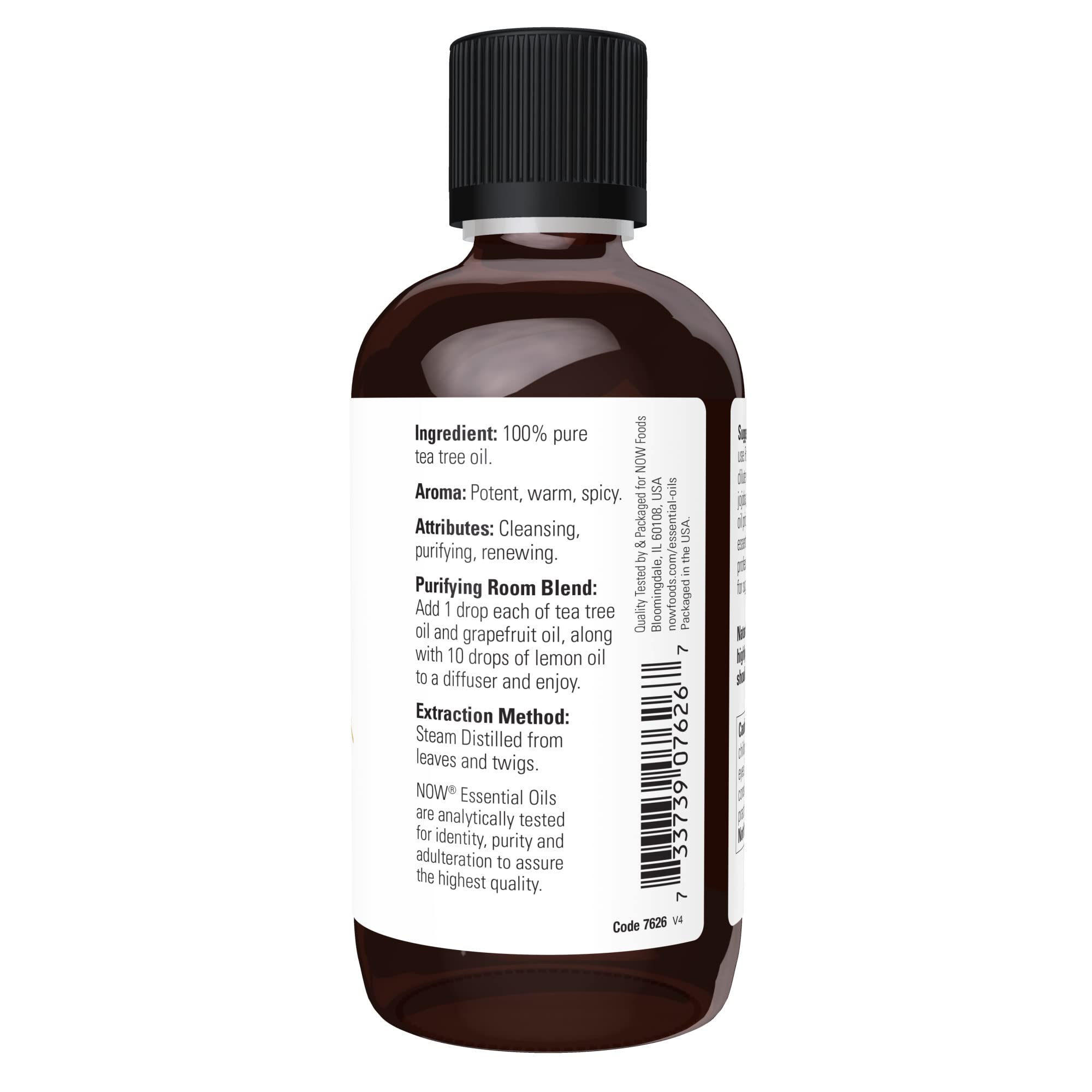 Foto 4 pulgar | Aceite Esencial Now Tea Tree 100% Puro, 120 Ml, Vegano - Venta Internacional.