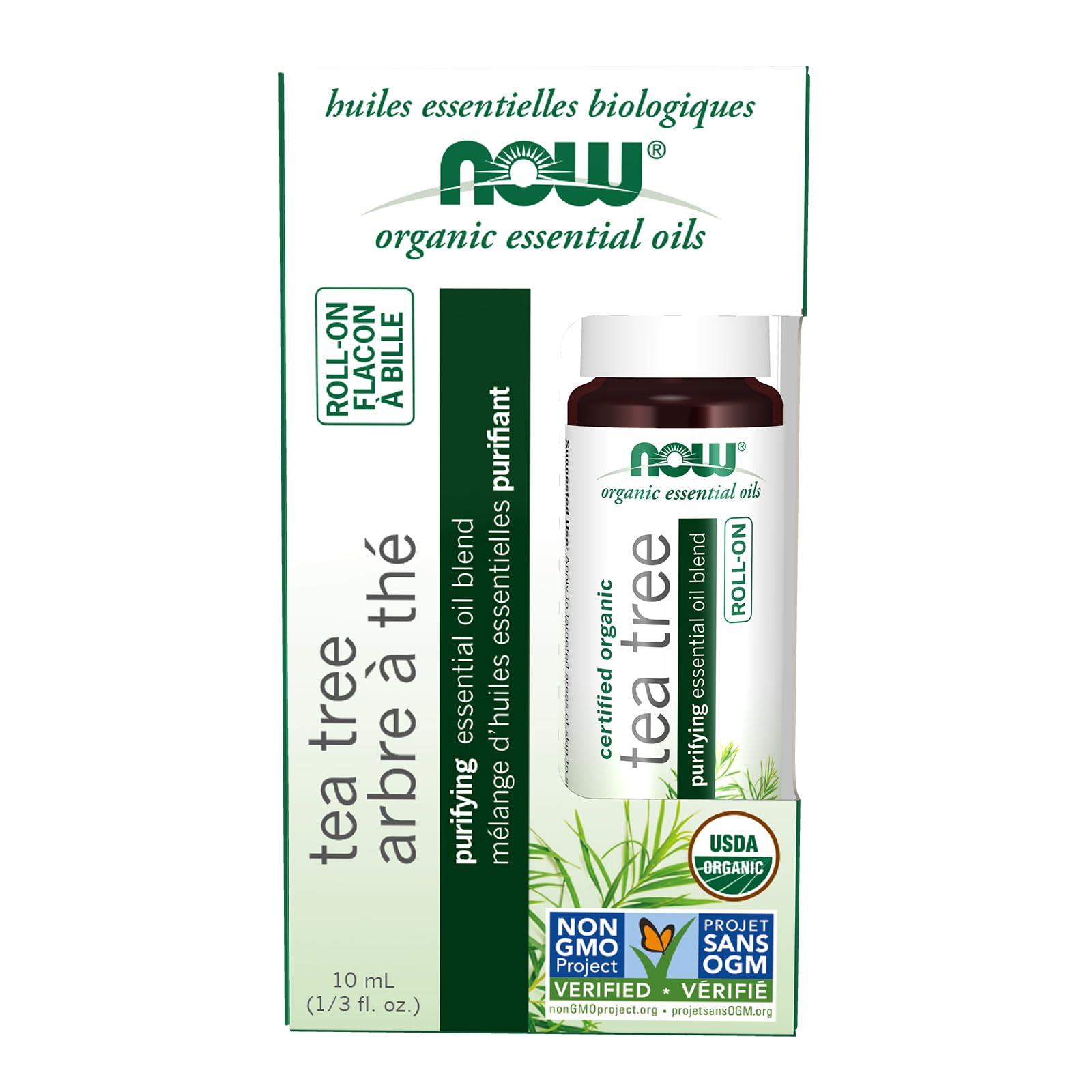 Foto 2 pulgar | Aceite Esencial Roll-on Now Foods Tea Tree, 10 Ml, Certificado Orgánico - Venta Internacional.