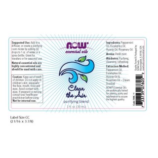 Foto 2 | Mezcla De Aceites Esenciales Now Clear The Air 30 Ml - Venta Internacional.