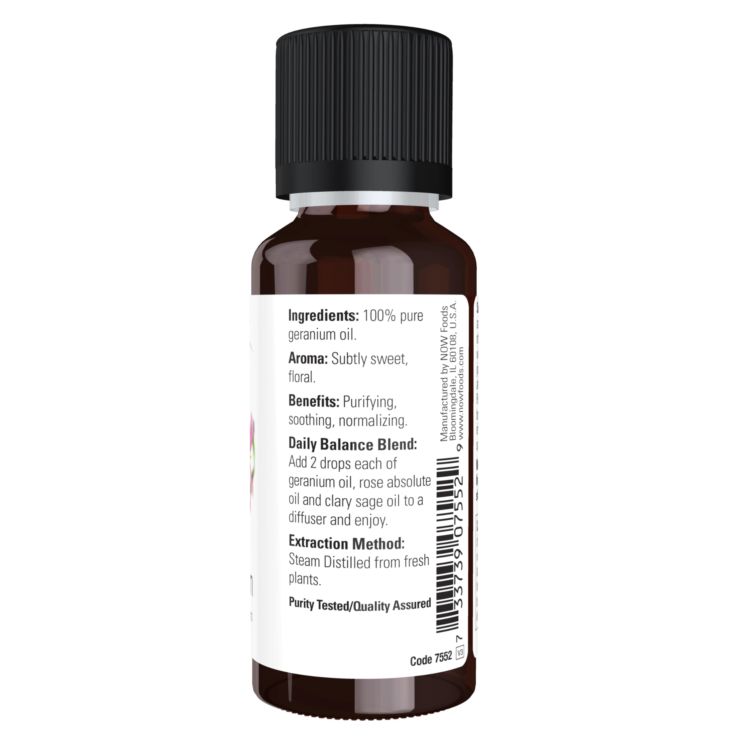 Foto 3 pulgar | Aceite Esencial Now Foods Geranio, 30 Ml, 100% Puro Vegano - Venta Internacional.