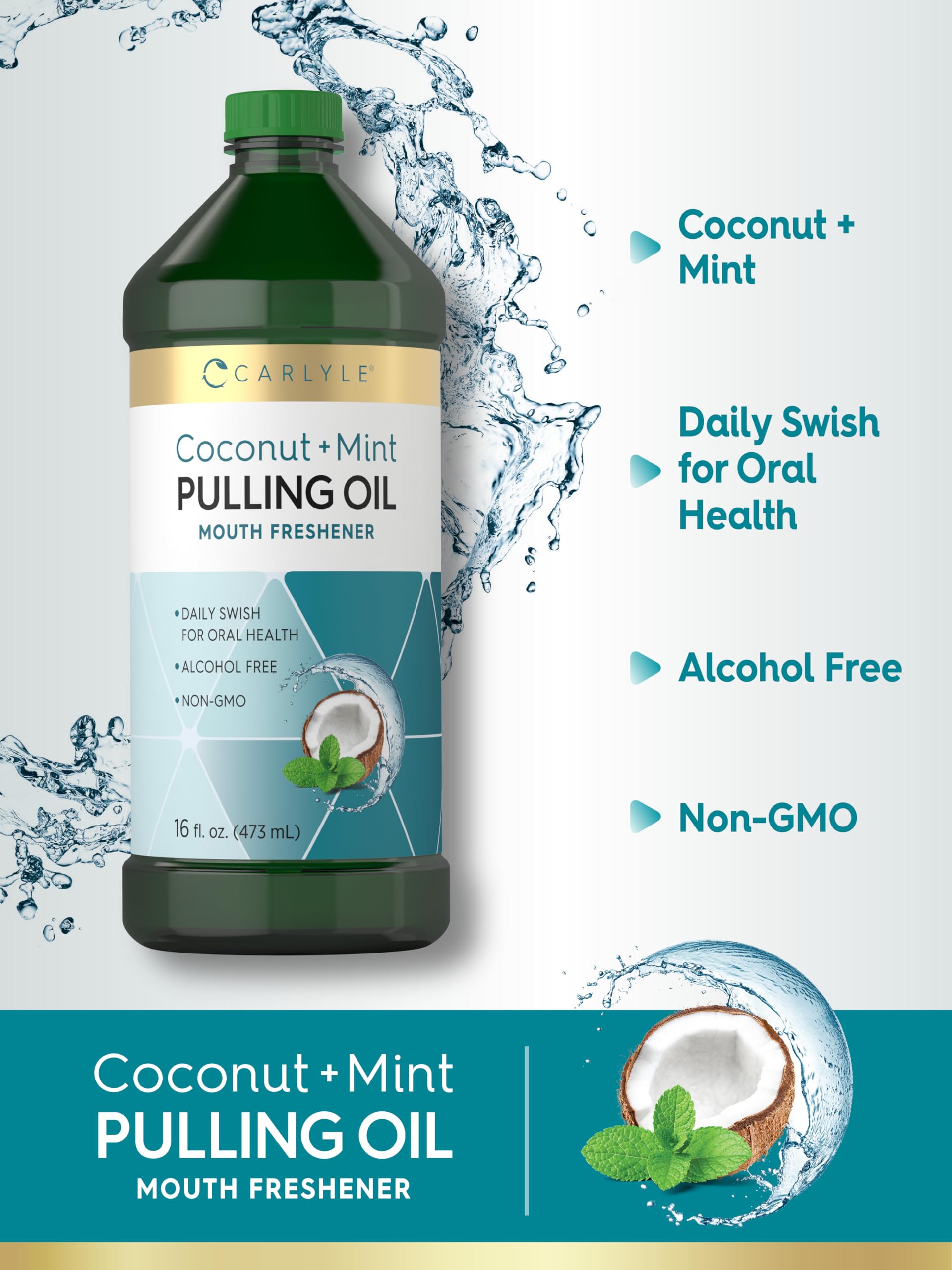 Foto 5 pulgar | Aceite Para Tirar Carlyle De Coco Y Menta, 473 Ml, Paquete De 2 Unidades, Sin Alcohol - Venta Internacional.