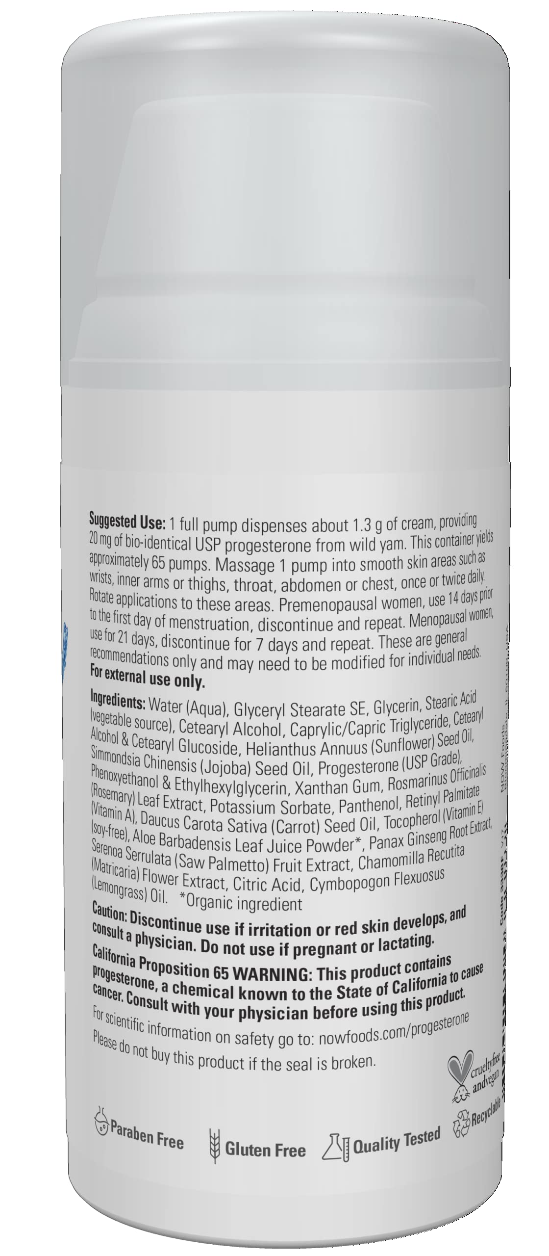 Foto 3 pulgar | Crema Para La Piel Now Solutions Progesterona Natural, 60 Ml Con Lavanda - Venta Internacional.