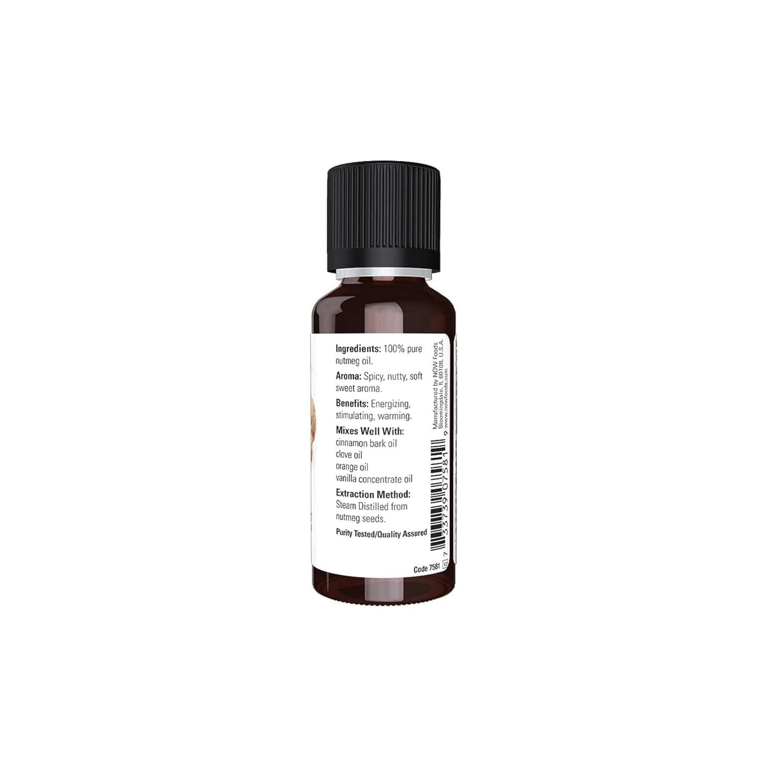 Foto 3 pulgar | Aceite Esencial Now Foods Nuez Moscada 30 Ml 100% Puro Myristica - Venta Internacional.