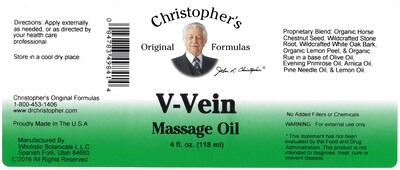 Foto 4 | Aceite De Masaje Christopher's Original Formulas V-vein 120 Ml - Venta Internacional.