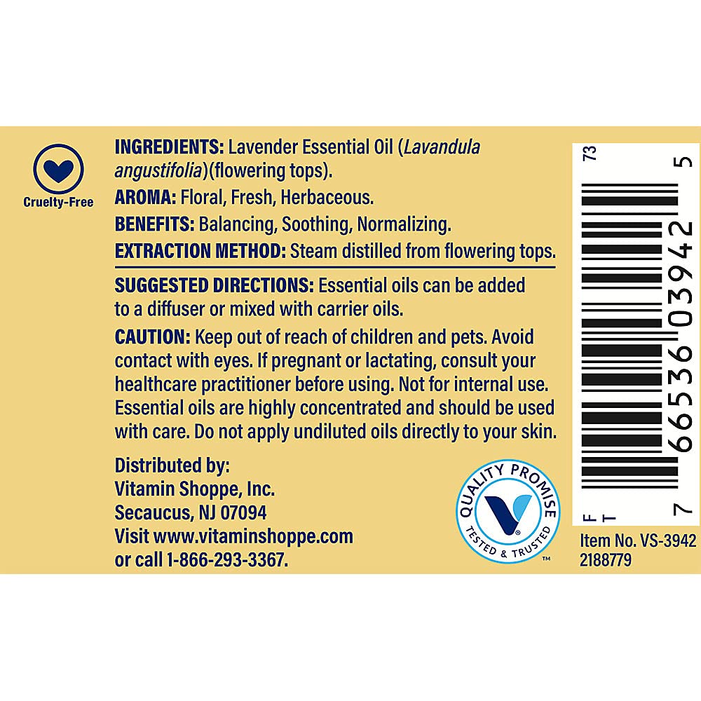 Foto 4 | Aceite Esencial The Vitamin Shoppe De Lavanda, 30 Ml, 100% Puro - Venta Internacional.